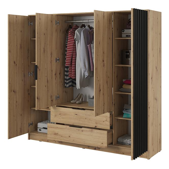 Schrank Nelly 4d artisan/schwarz