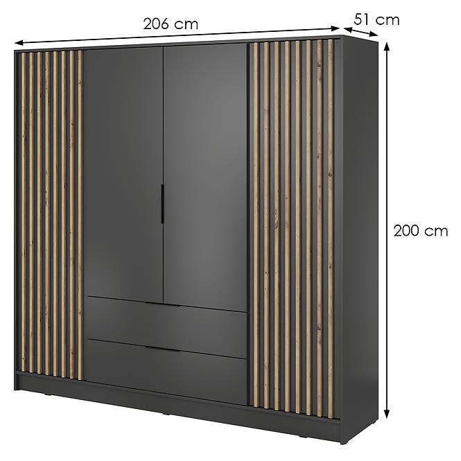 Schrank Nelly 4d graphit/artisan