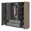 Schrank Nelly 4d spiegel grau/artisan,3