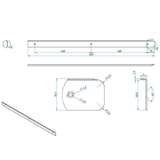 Seitenleiste rechts für K 28 II - TG04.2449.07.055