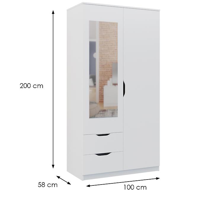 Schrank 2D2S Kelly weiß