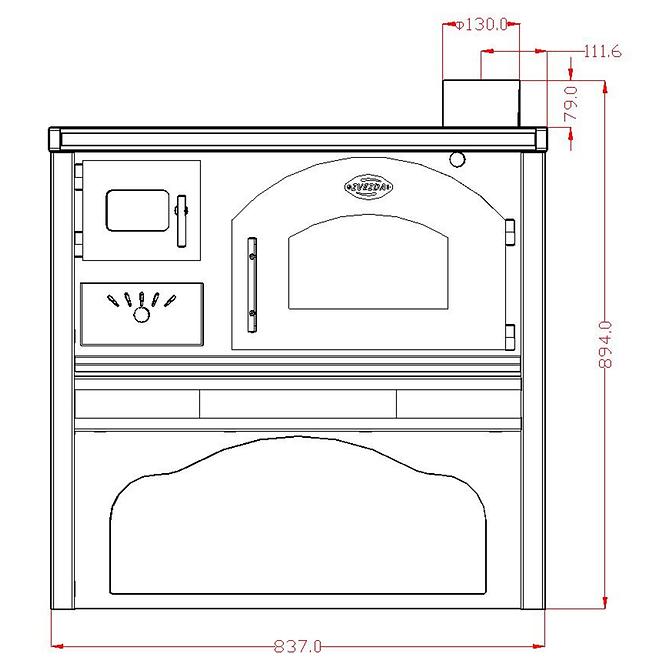 Küchenherd Prima 6 kW