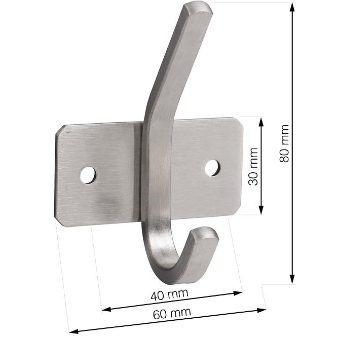 Wandgarderobe 60x30x80 mm Stahl