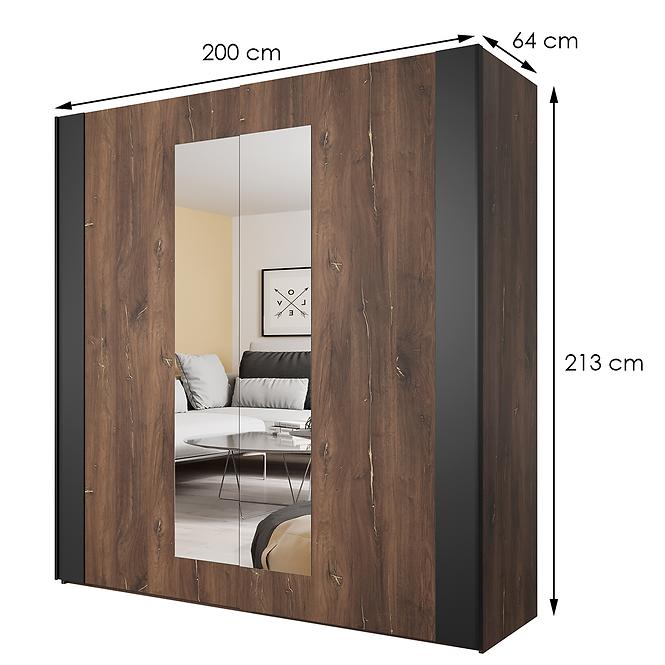 Schrank Sigma 2D 18 dunkle Eiche flagstaf/dunkle Eiche flagstaf