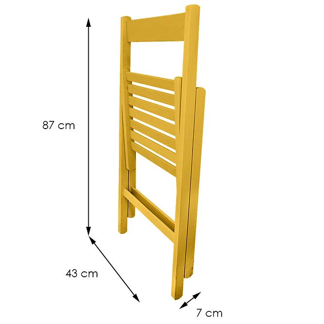 Stuhl Libro 43X48X79 cm gelb