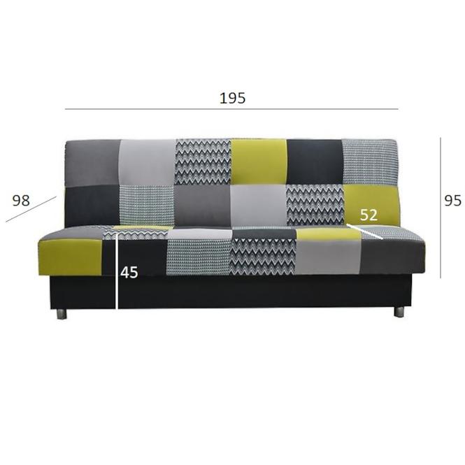 Sofa Zigzak mix Gelb