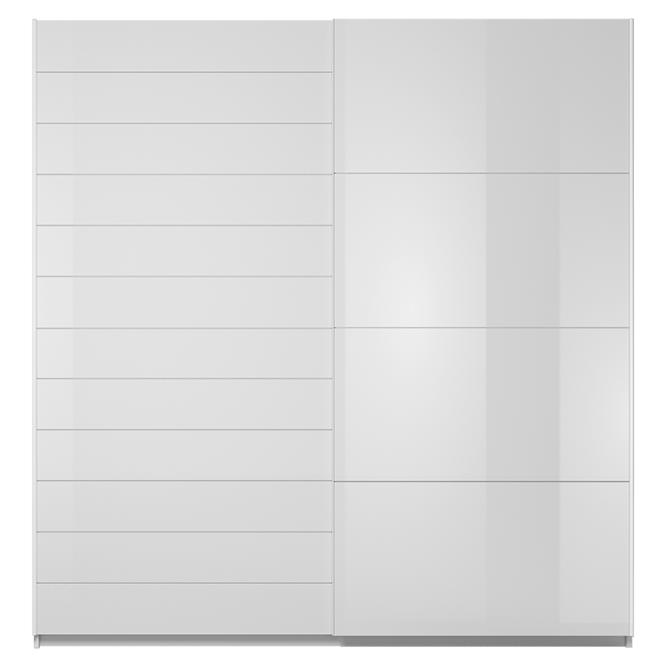 Schrank Galaxy 2D 68 weiß/weißes Glas