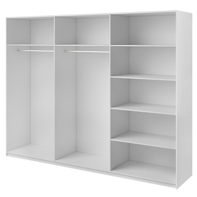 Schrank Galaxy 2D 69 weiß/weißes Glas