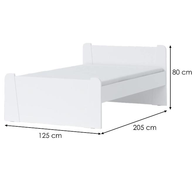 Bett Kiki KR120-BE/KI white