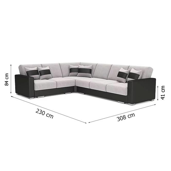 Ecksofa Nero Eco Leder mat R 587 + mati 11 g3