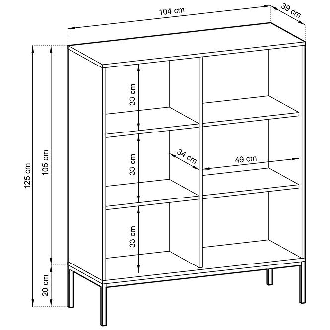 Kommode Nova k104 grau