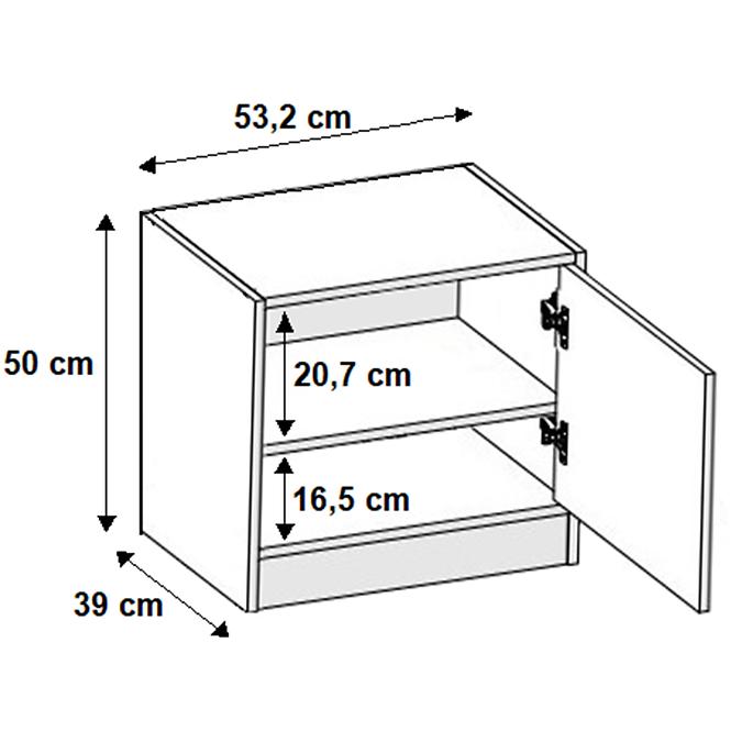 Garderobe Roj SDS53+PP53+SZ1D weiß