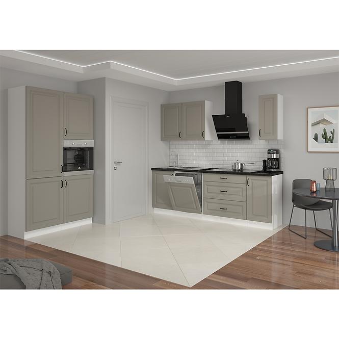 Küchenschrank Stilo claygrey/weiß 80ZL 2F BB