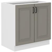 Küchenschrank Stilo claygrey/weiß 80D 2F BB