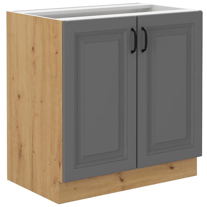 Küchenschrank Stilo dustgrey/artisan 80D 2F BB