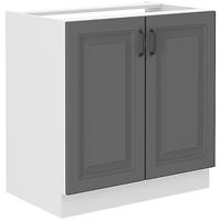 Küchenschrank Stilo dustgrey/weiß 80ZL 2F BB