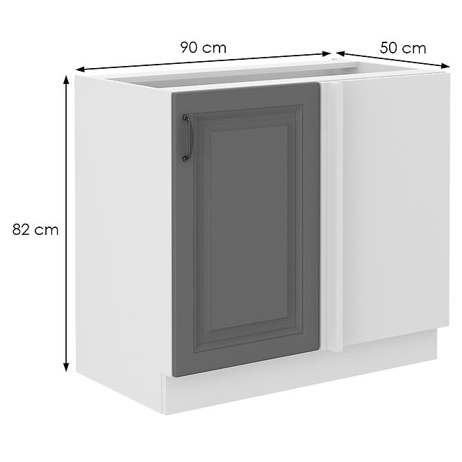 Küchenschrank Stilo dustgrey/weiß 105 ND 1F BB