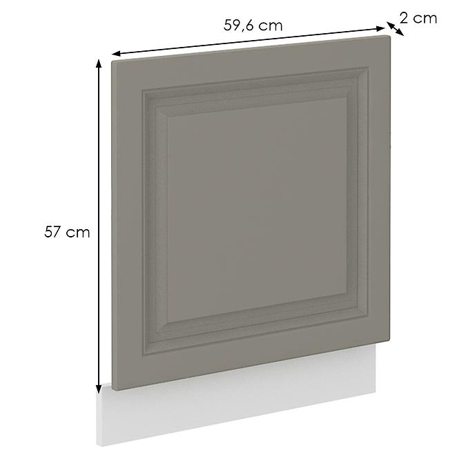 Türen für Einbauspülmaschine Küchenschrank Stilo claygrey/weiß 570x596