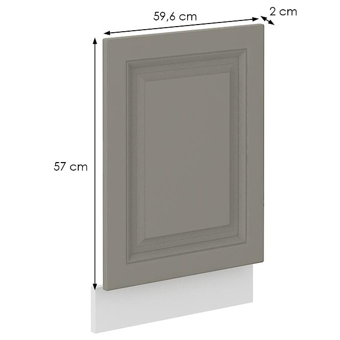 Türen für Einbauspülmaschine Küchenschrank Stilo claygrey/weiß 570x446