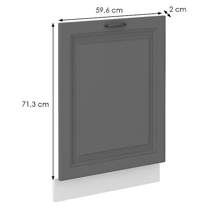 Türen für Einbauspülmaschine Küchenschrank Stilo dustgrey/weiß 713x596