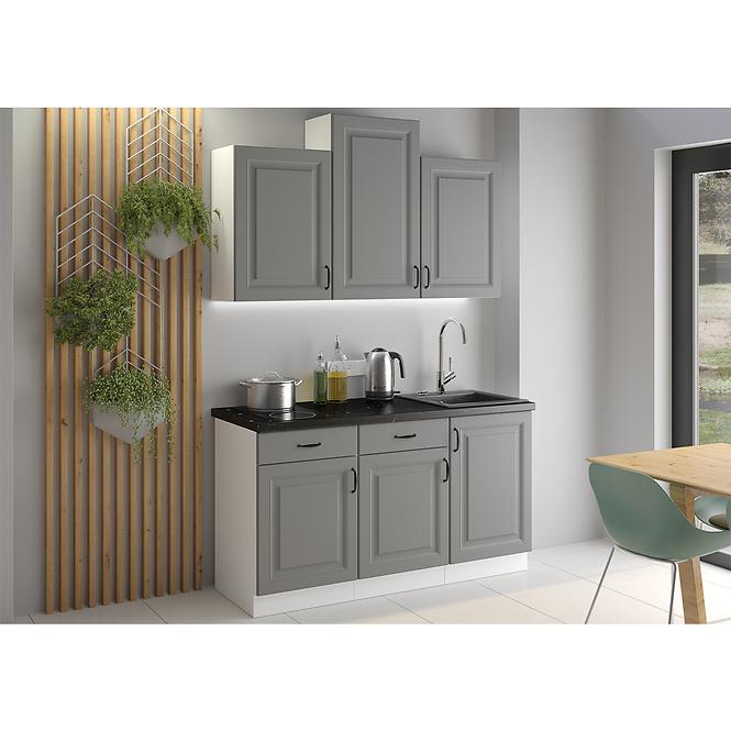 Türen für Einbauspülmaschine Küchenschrank Stilo dustgrey/weiß 713x596