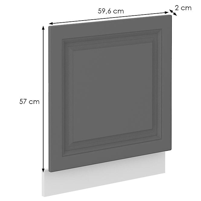 Türen für Einbauspülmaschine Küchenschrank Stilo dustgrey/weiß 570x596