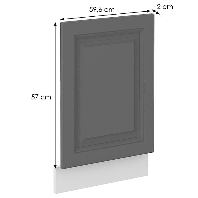 Türen für Einbauspülmaschine Küchenschrank Stilo dustgrey/weiß 570x446