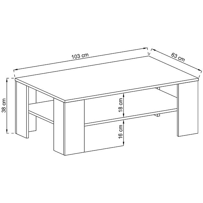 Couchtisch Sky SL103 eiche riviera