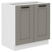 Küchenschrank Luna claygrey/weiß 80D 2F BB