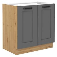 Küchenschrank Luna dustgrey/artisan 80ZL 2F BB