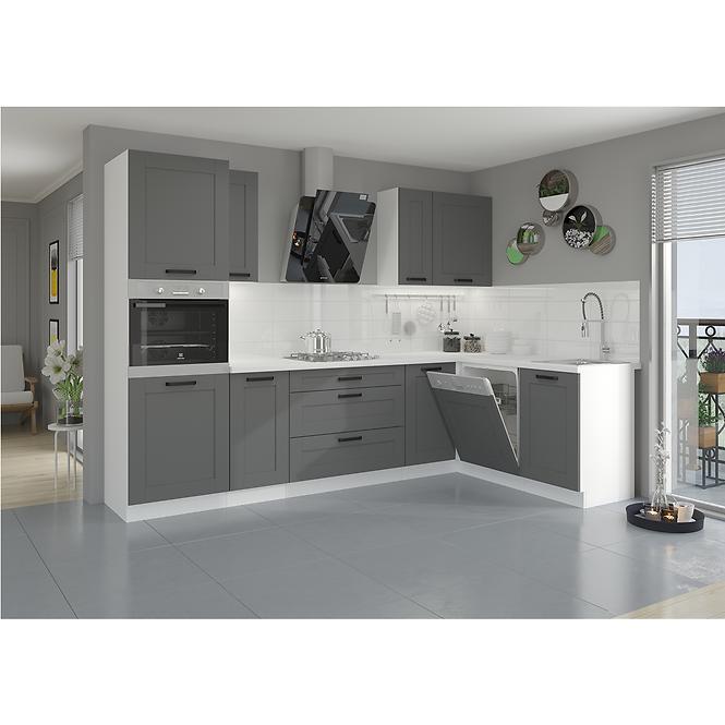 Küchenschrank Luna dustgrey/weiß 80ZL 2F BB