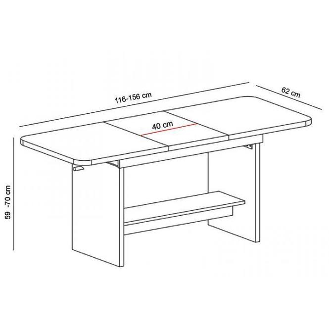 Couchtisch/Bett Janek eiche artisan