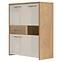 Vitrine Gala V96-3KS1F/GL pacific walnut/beige