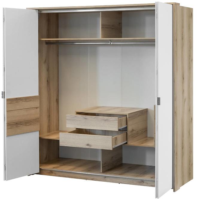 Schrank Panama 205 Eiche grand/Weiß