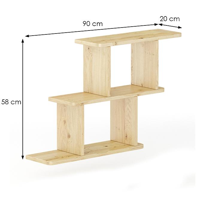 Regal kiefer PK105-90x58x20 natürliche