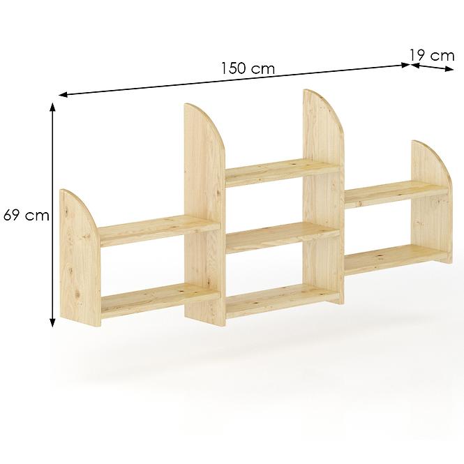 Regal kiefer PK102-150x69x19 natürliche