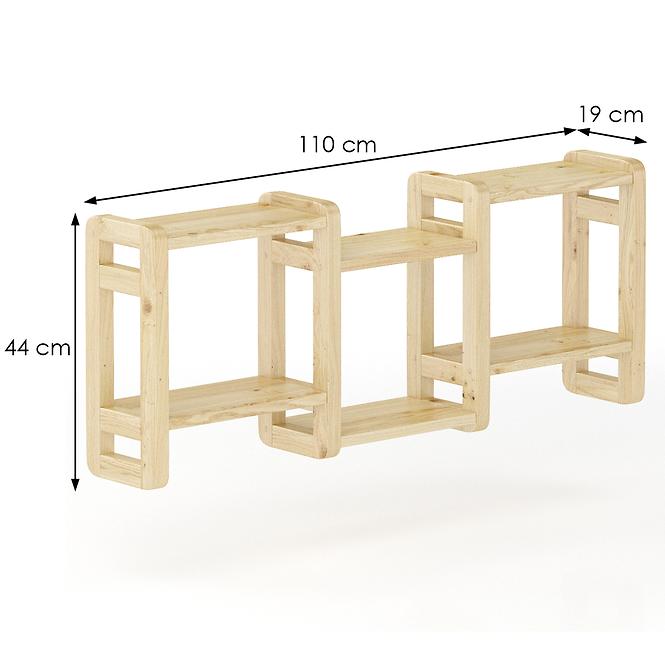 Regal kiefer PK103-110x44x19 natürliche