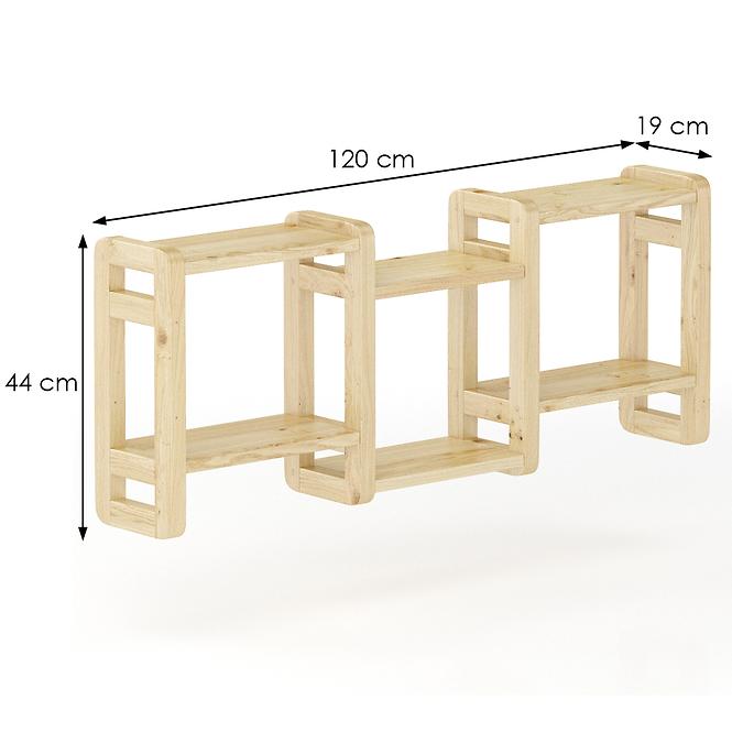 Regal kiefer PK103-120x44x19 natürliche