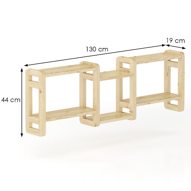 Regal kiefer PK103-130x44x19 natürliche