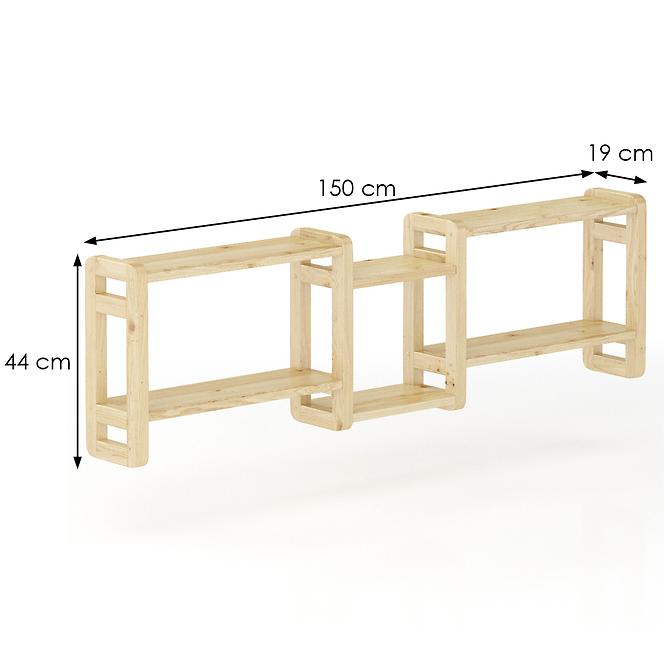 Regal kiefer PK103-150x44x19 natürliche