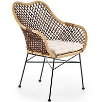 Stuhl K336 Rattan/Metall Natural/dunkelbraun