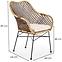 Stuhl K336 Rattan/Metall Natural/dunkelbraun,2