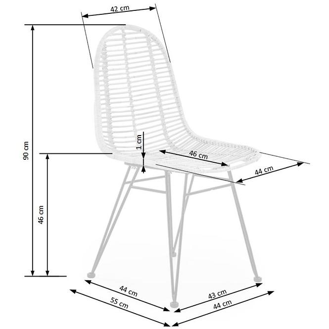 Stuhl K337 Rattan/Metall Natural