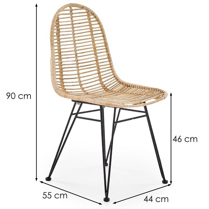 Stuhl K337 Rattan/Metall Natural