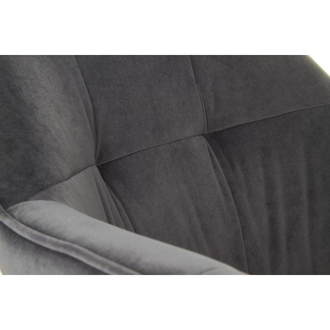 Stuhl K377 Stoff velvet/Metall Grau