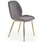 Stuhl K381 Stoff velvet/Chrom Grau/Gold