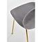 Stuhl K381 Stoff velvet/Chrom Grau/Gold,10