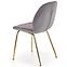 Stuhl K381 Stoff velvet/Chrom Grau/Gold,11