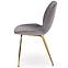 Stuhl K381 Stoff velvet/Chrom Grau/Gold,12