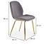 Stuhl K381 Stoff velvet/Chrom Grau/Gold,2